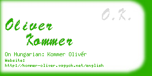 oliver kommer business card